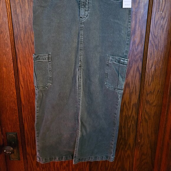 Sts Blue Maddie Maxi Skirt Womens Size 26 green Front Slit Stretch Side Pocket - Picture 2 of 13